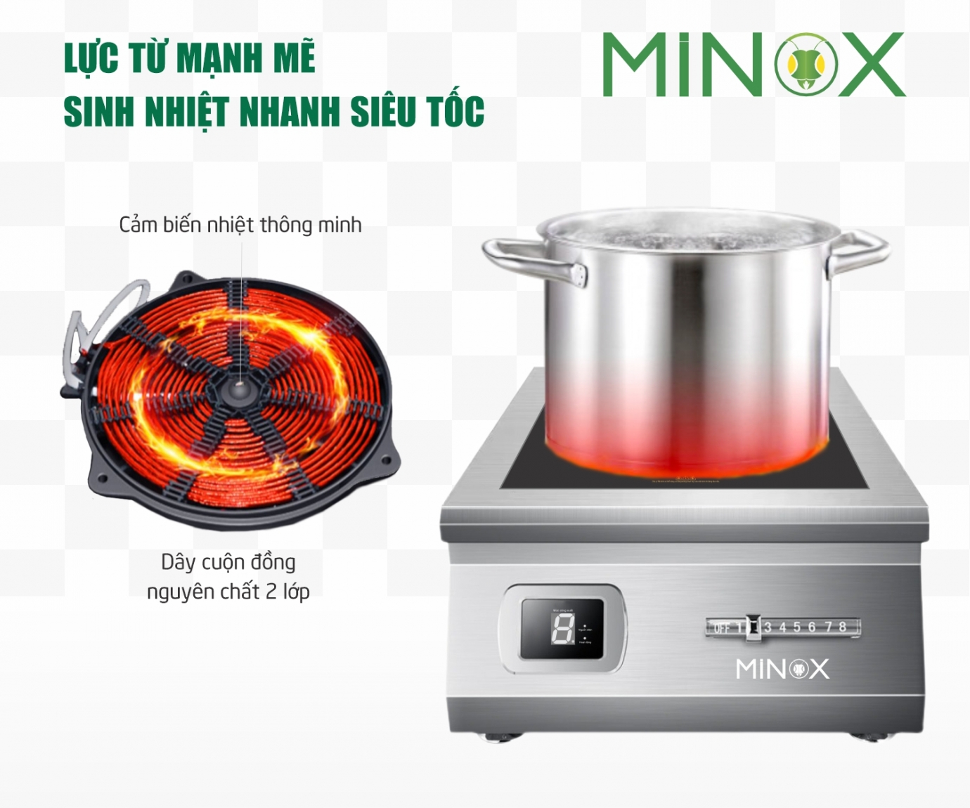 Bếp điện từ 5kw công nghiệp 01
