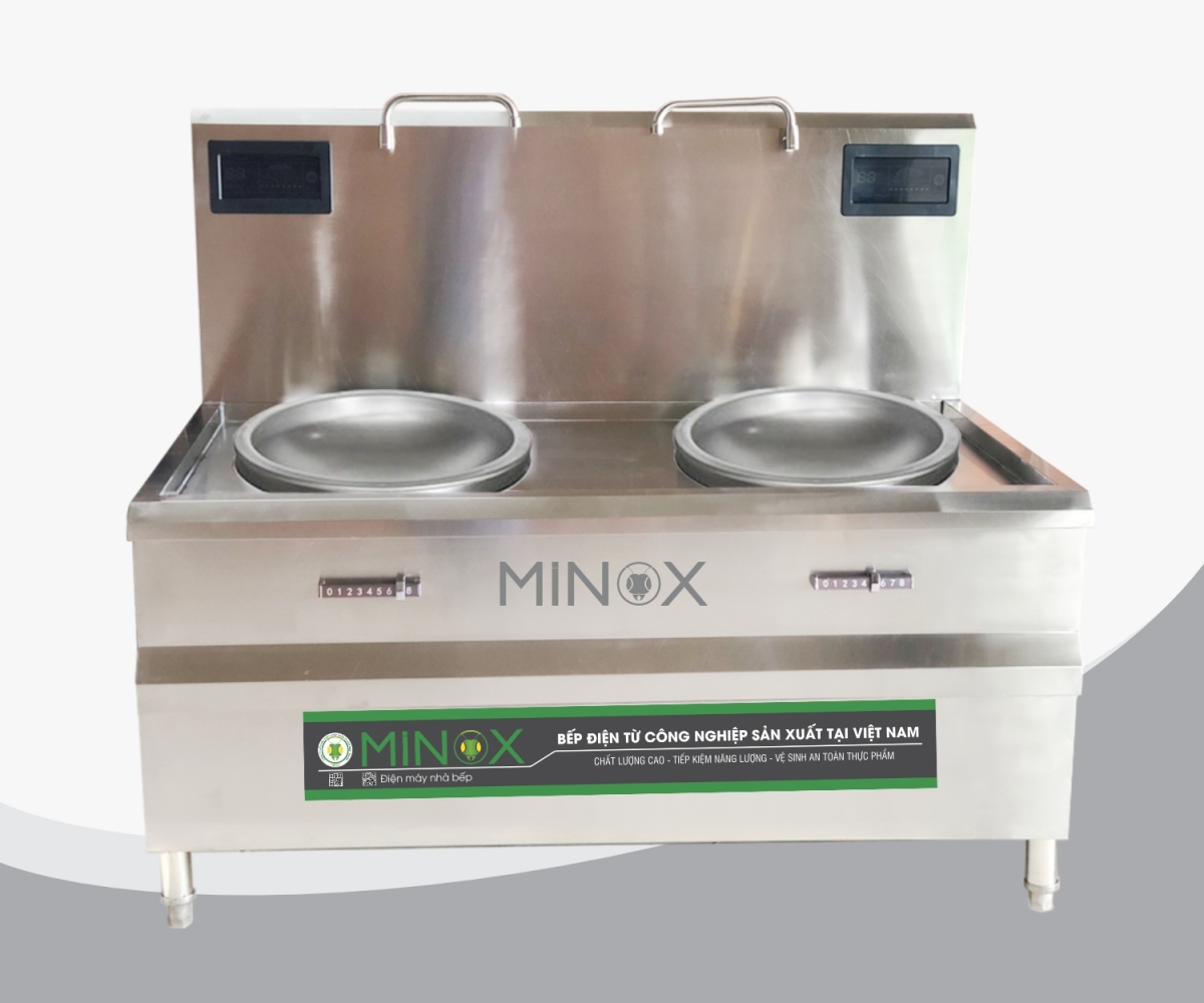Bếp từ đôi 12kw xào trực tiếp Minox