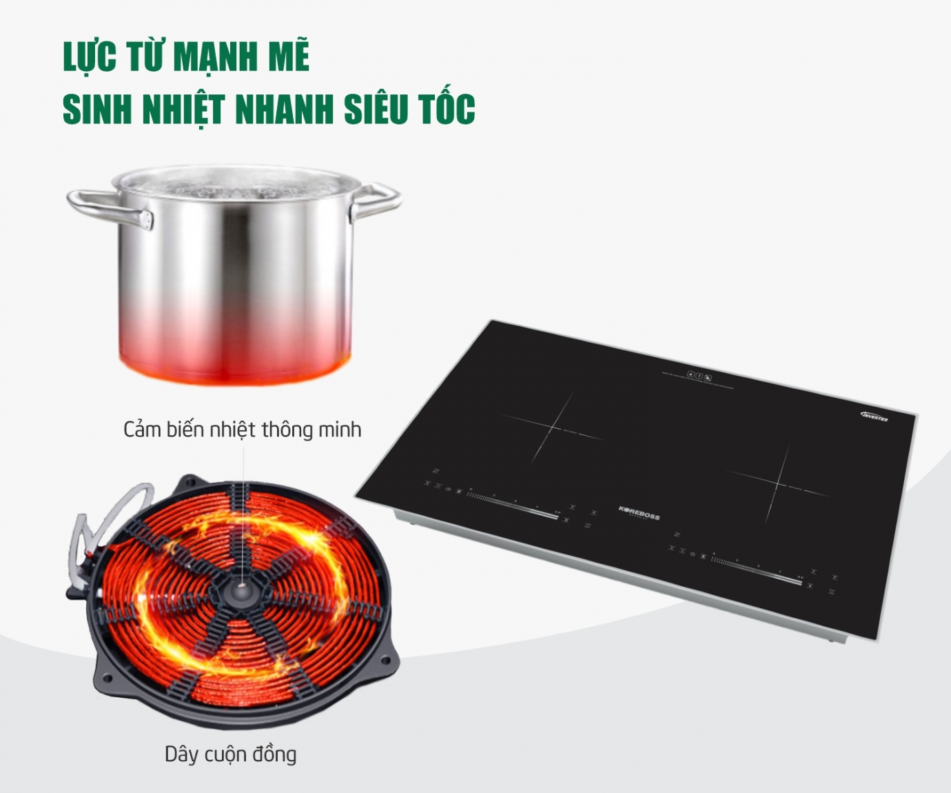 Bếp từ đôi Koreboss KR-B68