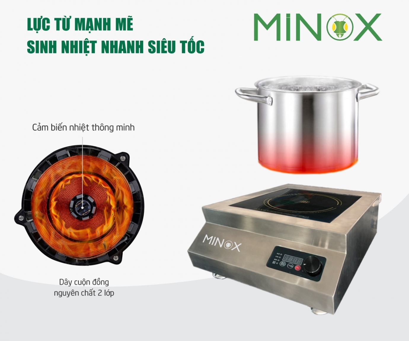 Bếp từ 5kw hầm công nghiệp