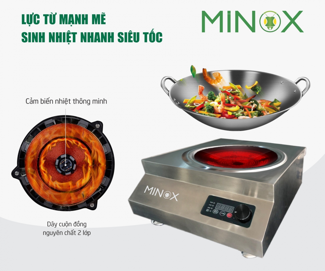 Bếp từ 5kw xào công nghiệp
